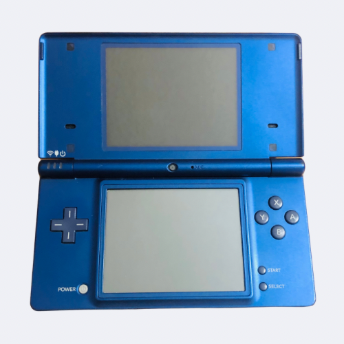 A metallic blue Nintendo dsi console MWGames