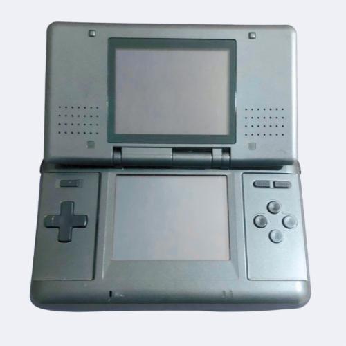 An original Nintendo DS console in black against a white background